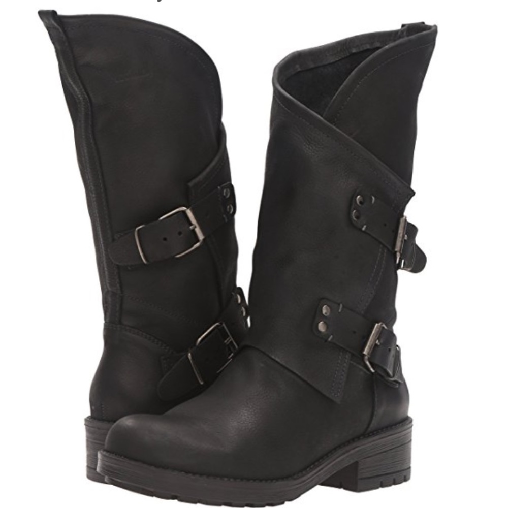 NEW Coolway ALIDA Black Leather Motorcycle Boots